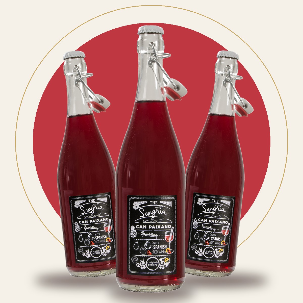 Can Paixano Sangria in der B&uuml;gelflasche